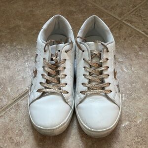 Portland Boot Co. Silver and Gold Star Sneakers